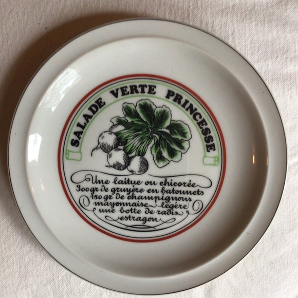 Vintage Set of 4 Toscany Vinaigrette Salad Plates - Picture 4 of 8